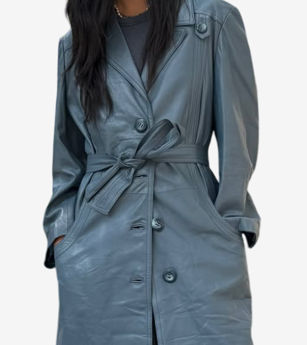 Gabardina vintage con cinturón